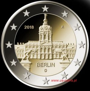 2018 Německo - zámek Charlottenburg 2 eur